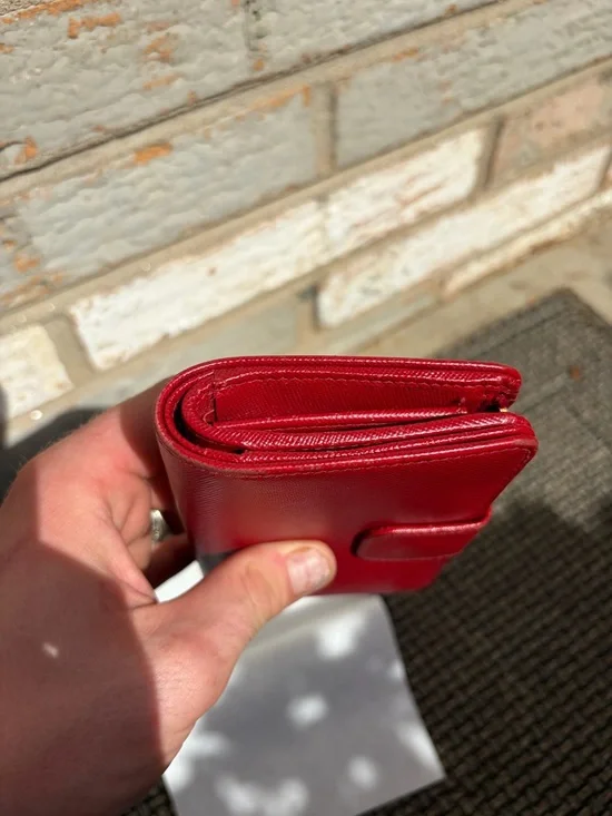 Prada Saffiano Leather Compact Wallet (snap closure zip coin compartment) - Picture 3 of 12